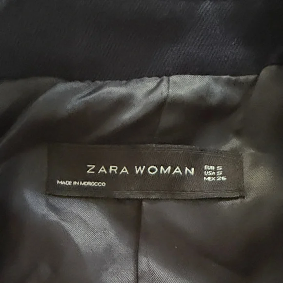 Zara Navy and Gold Military Jacket - Picture 2 of 3